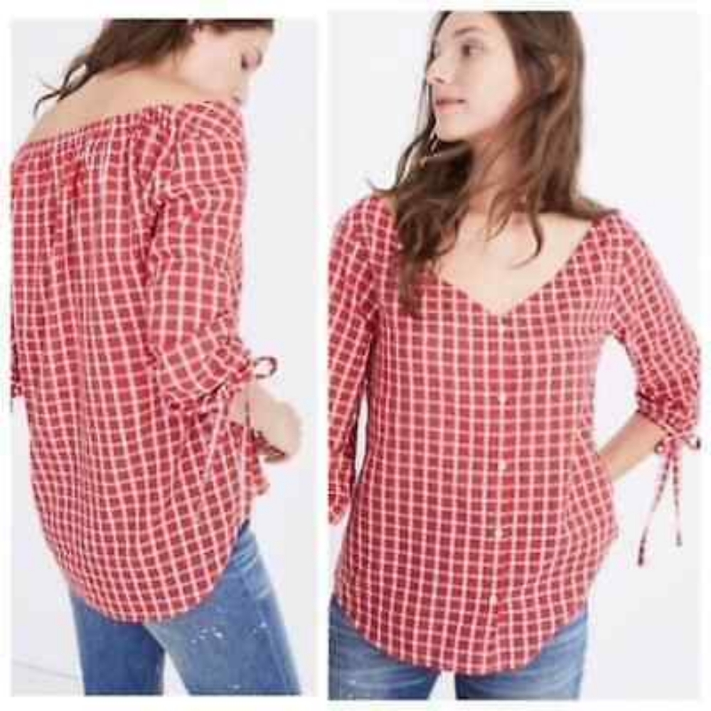 Madewell Marie Tie Cuff Top